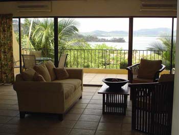 Vue du condominium de Playa Flamingo, Costa Rica
